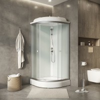 Душевая кабина Niagara Light L90/17, 90 х 90 см, с крышей, поддон низкий, стекло прозрачное, профиль хром