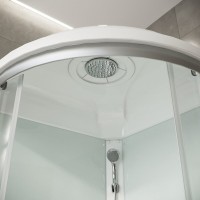Душевая кабина Niagara Light L90/17, 90 х 90 см, с крышей, поддон низкий, стекло прозрачное, профиль хром