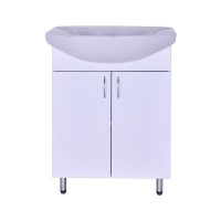 Тумба с раковиной Orange Лайт, LA-60TUW+GR, 61.5 см, белая