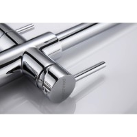 Смеситель Paulmark Lange La214212-CR для кухонной мойки, под фильтр, с выдвижным изливом, хром