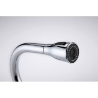 Смеситель Paulmark Lange La214212-CR для кухонной мойки, под фильтр, с выдвижным изливом, хром