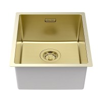 Мойка кухонная Paulmark Lassan LA38-LG, 38 см, нержавеющая сталь, PVD покрытие, цвет золото светлое