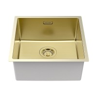Мойка кухонная Paulmark Lassan LA44-LG, 44 см, нержавеющая сталь, PVD покрытие, цвет золото светлое