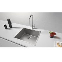 Мойка кухонная Paulmark Lassan LA49-BS, 49 см, нержавеющая сталь, цвет брашированная нержавеющая сталь