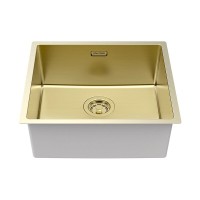 Мойка кухонная Paulmark Lassan LA49-LG, 49 см, нержавеющая сталь, PVD покрытие, цвет золото светлое