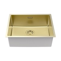 Мойка кухонная Paulmark Lassan LA54-LG, 54 см, нержавеющая сталь, PVD покрытие, цвет золото светлое