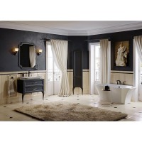 Пенал Aqwella LaDonna 40 см, напольный, черный, универсальный, LAD0504BLK