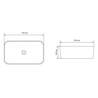 Раковина Aquanet накладная Lake-1-MB, 00245829, 50 см, керамика, черная матовая