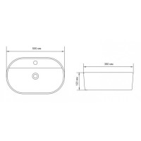 Раковина Aquanet накладная Lake-2-MB, 00273672, 50 см, керамика, черная матовая
