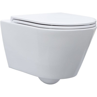 Подвесной безободковый унитаз Aquanet LAKE-W 316461, цвет белый