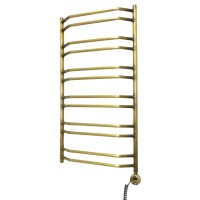 Полотенцесушитель электрический, Domoterm Лаура П12 50 x 98.5, подключение снизу, L/R, античная бронза