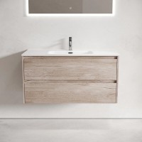 Тумба под раковину Sancos Libra LB100EG, 100 см, подвесная, цвет дуб галифакс натуральный