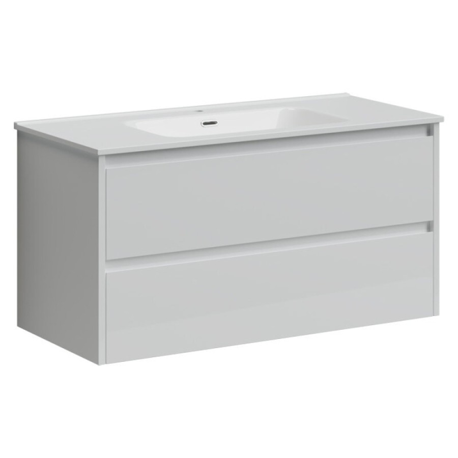 Тумба под раковину Sancos Libra 100, подвесная, белый глянец, LB100W