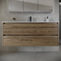 Тумба под раковину Sancos Libra 120, подвесная, дуб чарльстон, LB120-1ECH