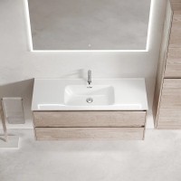 Тумба под раковину Sancos Libra LB120-1EG, 120 см, подвесная, цвет дуб галифакс натуральный
