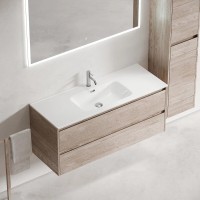 Тумба под раковину Sancos Libra LB120-1EG, 120 см, подвесная, цвет дуб галифакс натуральный