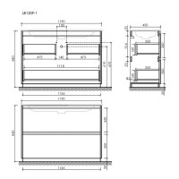 Тумба под раковину Sancos Libra Floor LB120F-1EG, 120 см, напольная, дуб галифакс натуральный