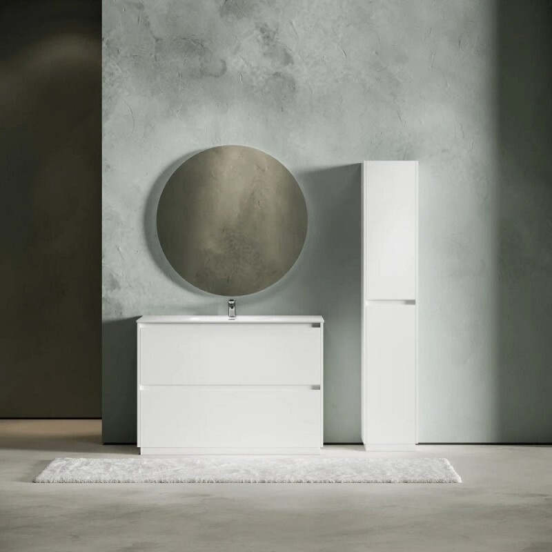 Тумба под раковину Sancos Libra Floor LB120F-1W, 120 см, напольная, цвет белый глянцевый
