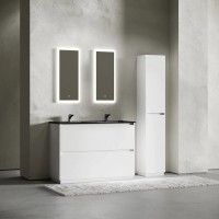 Тумба под сдвоенную раковину Sancos Libra Floor LB120F-2W, 120 см, напольная, цвет белый глянцевый