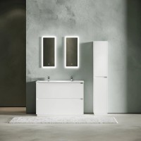 Тумба под сдвоенную раковину Sancos Libra Floor LB120F-2W, 120 см, напольная, цвет белый глянцевый