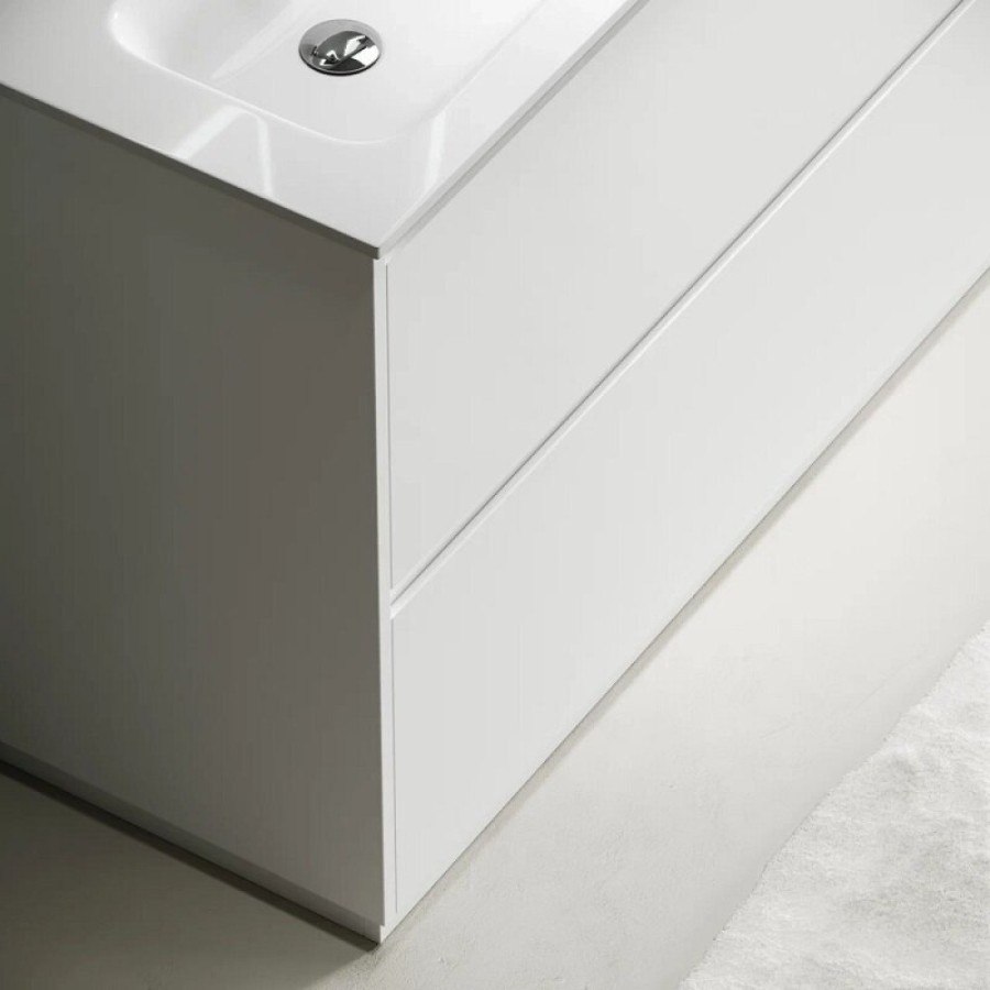 Тумба под сдвоенную раковину Sancos Libra Floor LB120F-2W, 120 см, напольная, цвет белый глянцевый