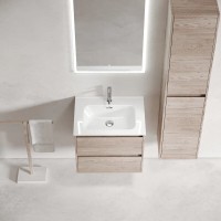 Тумба под раковину Sancos Libra LB60EG, 60 см, подвесная, цвет дуб галифакс натуральный