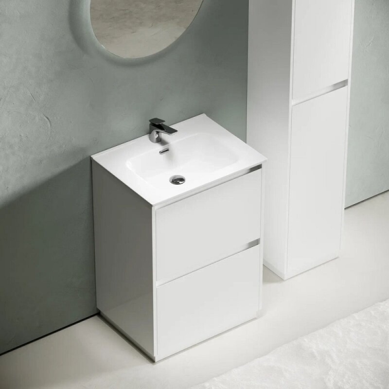 Тумба под раковину Sancos Libra Floor LB60FW, 60 см, напольная, цвет белый глянцевый