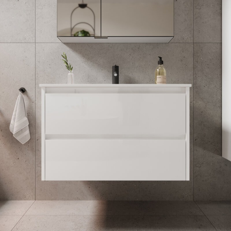 Тумба под раковину Sancos Libra LB60W 60, подвесная, белый глянец