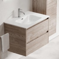 Тумба под раковину Sancos Libra LB70EG, 70 см, подвесная, цвет дуб галифакс натуральный