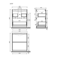 Тумба под раковину Sancos Libra Floor LB70FECH, 70 см, напольная, дуб чарльстон