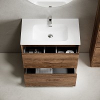 Тумба под раковину Sancos Libra Floor LB80FECH, 80 см, напольная, дуб чарльстон