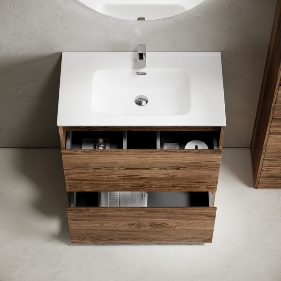 Тумба под раковину Sancos Libra Floor LB80FECH, 80 см, напольная, дуб чарльстон