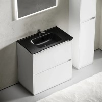 Тумба под раковину Sancos Libra Floor LB80FW, 80 см, напольная, цвет белый глянцевый