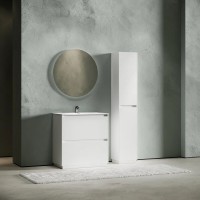 Тумба под раковину Sancos Libra Floor LB80FW, 80 см, напольная, цвет белый глянцевый