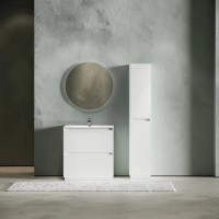 Тумба под раковину Sancos Libra Floor LB80FW, 80 см, напольная, цвет белый глянцевый