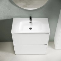 Тумба под раковину Sancos Libra Floor LB80FW, 80 см, напольная, цвет белый глянцевый
