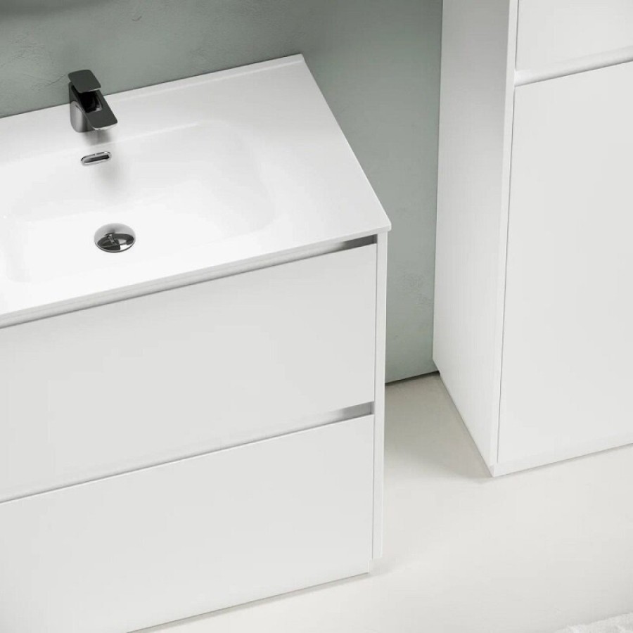 Тумба под раковину Sancos Libra Floor LB80FW, 80 см, напольная, цвет белый глянцевый
