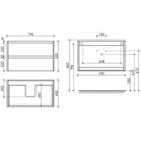 Тумба под раковину Sancos Libra LB80W 80, подвесная, белый глянец