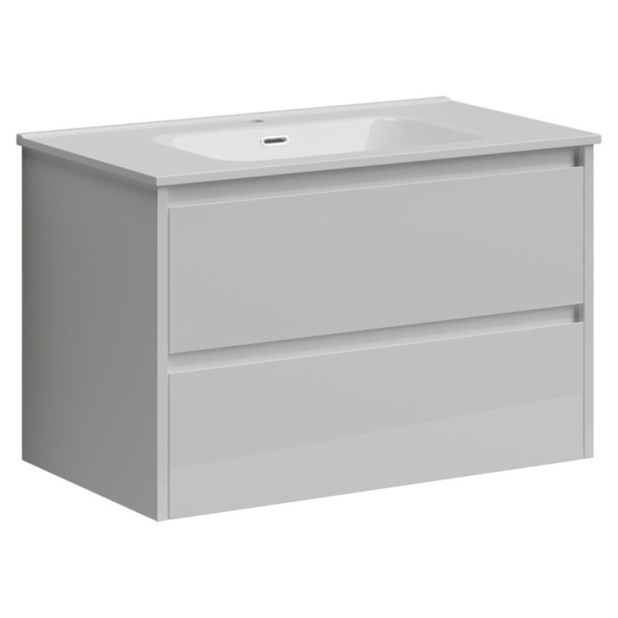 Тумба под раковину Sancos Libra LB80W 80, подвесная, белый глянец