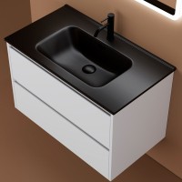 Тумба под раковину Sancos Libra LB80W 80, подвесная, белый глянец
