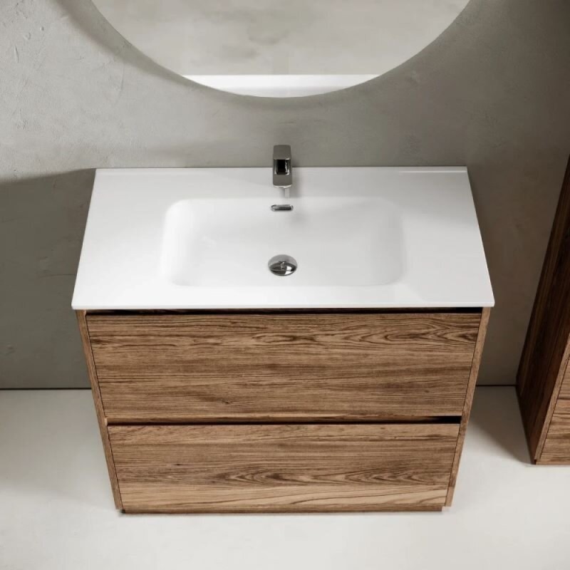 Тумба под раковину Sancos Libra Floor LB90FECH, 90 см, напольная, дуб чарльстон