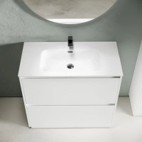 Тумба под раковину Sancos Libra Floor LB90FW, 90 см, напольная, цвет белый глянцевый
