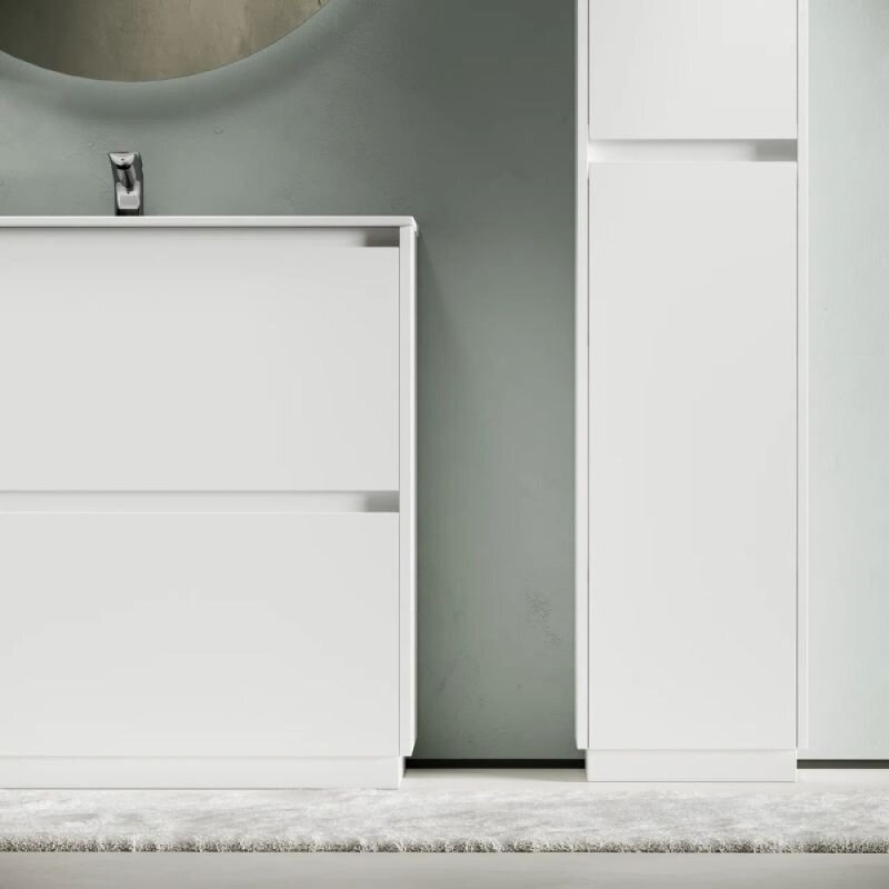 Тумба под раковину Sancos Libra Floor LB90FW, 90 см, напольная, цвет белый глянцевый
