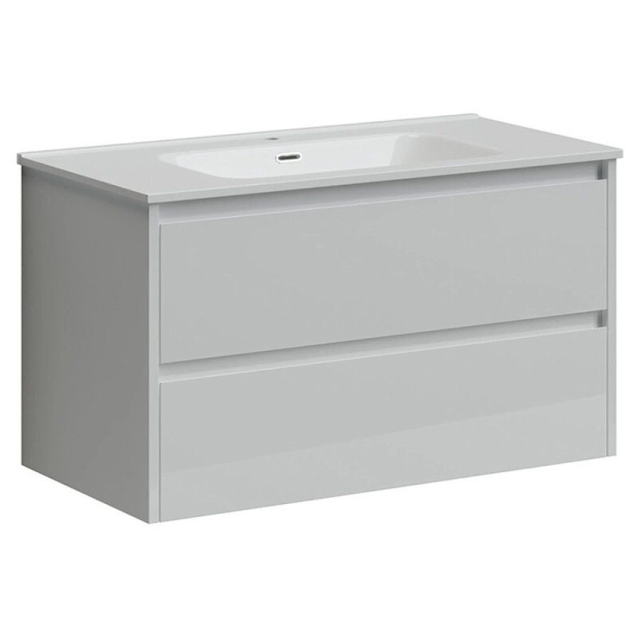 Тумба под раковину Sancos Libra LB90W 90, подвесная, белый глянец