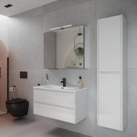 Тумба под раковину Sancos Libra LB90W 90, подвесная, белый глянец