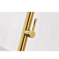 Смеситель Paulmark Leader Le214101-BG для кухонной мойки, с гибким изливом, цвет брашированное золото