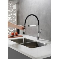 Смеситель Paulmark Leader Le214101-CR для кухонной мойки, с гибким изливом, цвет хром