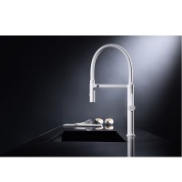 Смеситель Paulmark Leader Le214101-WH для кухонной мойки, с гибким изливом, цвет белый матовый