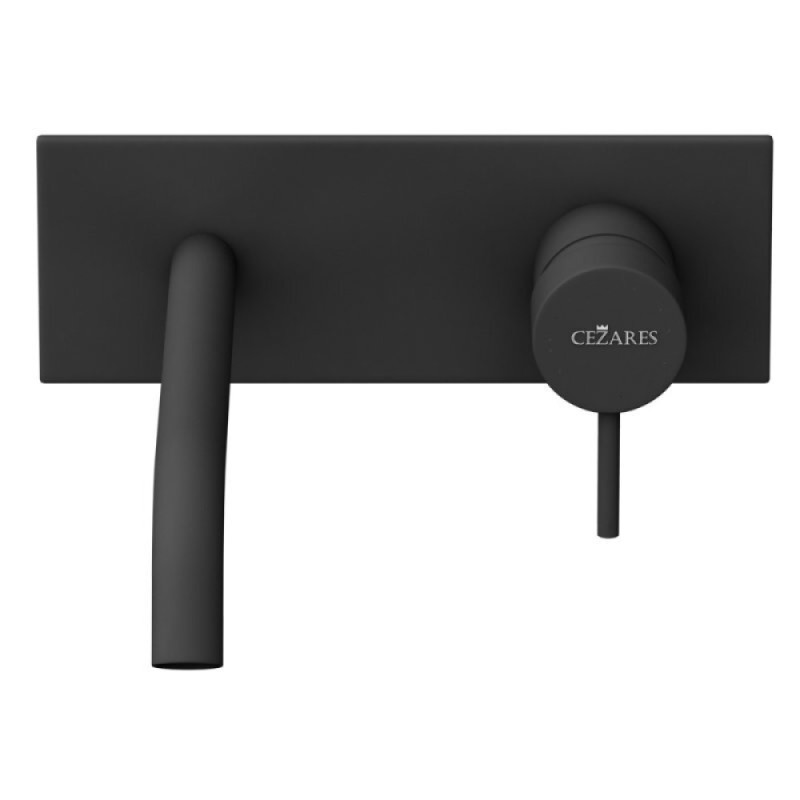 Смеситель для раковины Cezares LEAF-BLI1-20-L-NOP, черный матовый