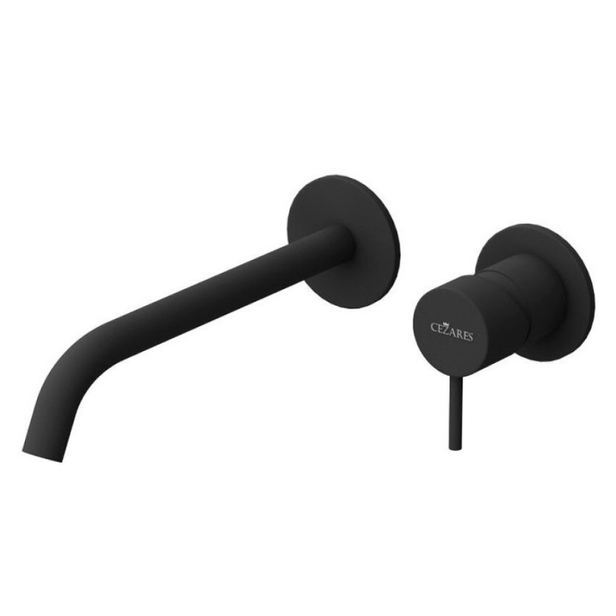 Смеситель для раковины Cezares Leaf-BLI2-L-NOP, черный матовый
